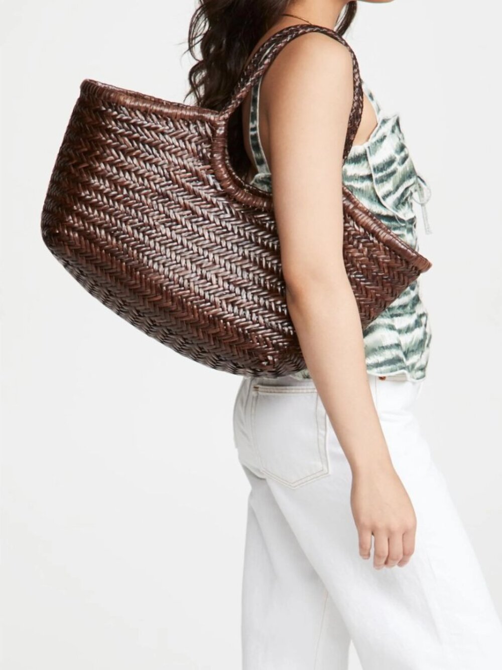 Dragon Diffusion Women's Brown Nantucket Basket Bag